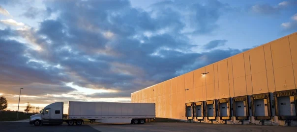 Storage trailers lined up at a GTA business site providing extra space for equipment